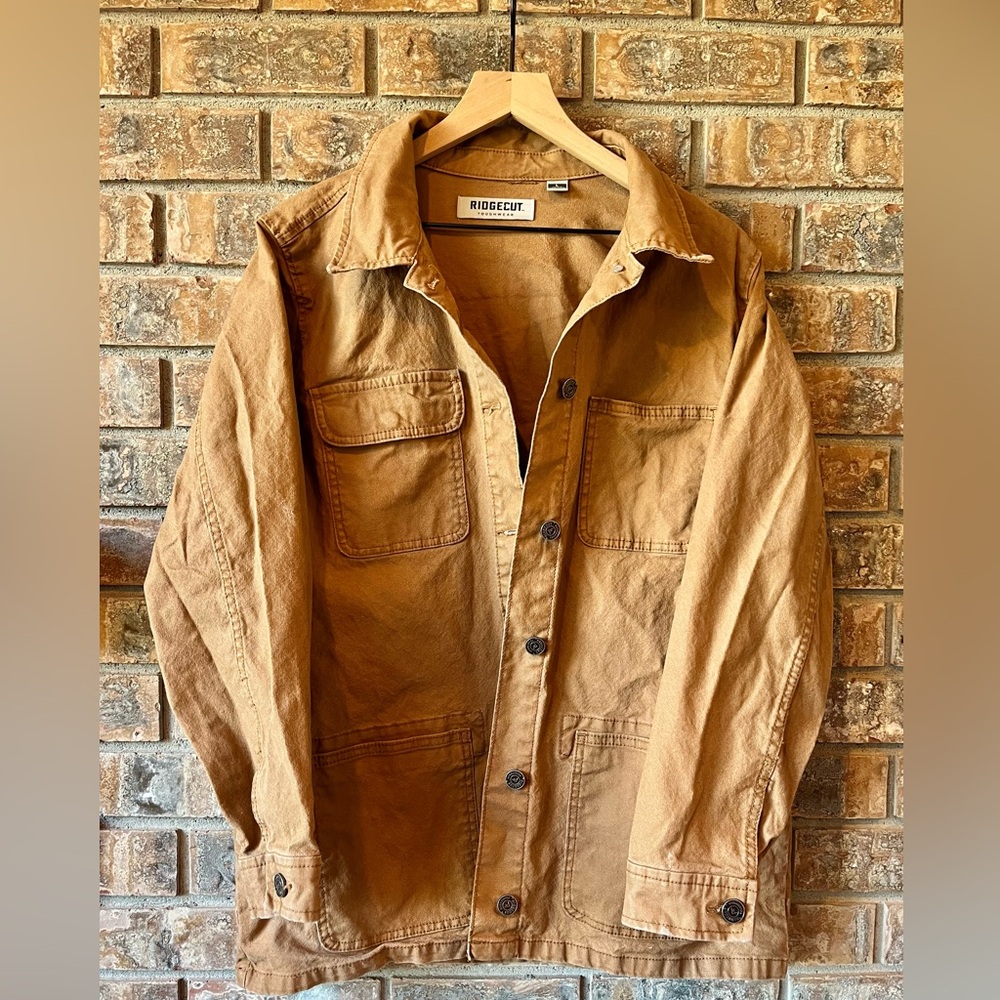 Ridgecut Toughwear Makers Chore Jacket Women’s Size L Brown Denim